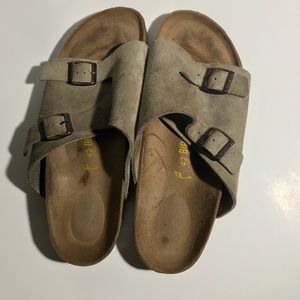 Birkenstock sandals suede leather gray size 12 42